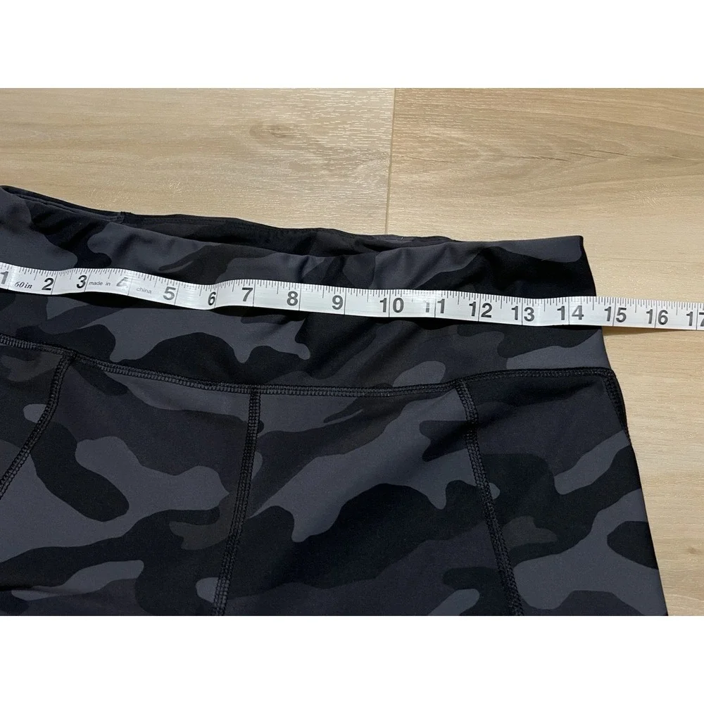 Old‎ Navy Active Go Dry Leggings Girls XXL (18) Black Gray Pull On Elastic Camo